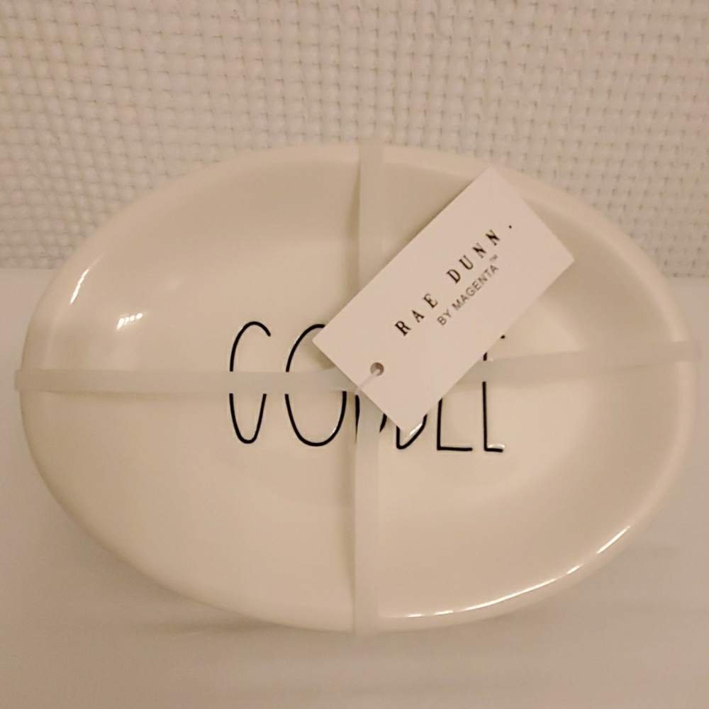 RAE DUNN "Gobble" Oval Ceramic Server Set (4)